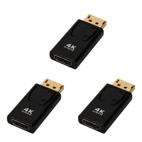 3X  zu -Buchse Adapter Converter 1080P Dp zu