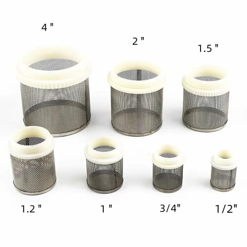 Stainless Steel Water Filter 2 Inch Inline Hose Filter Rustproof SS304 Mesh Quick Thread Installation 2