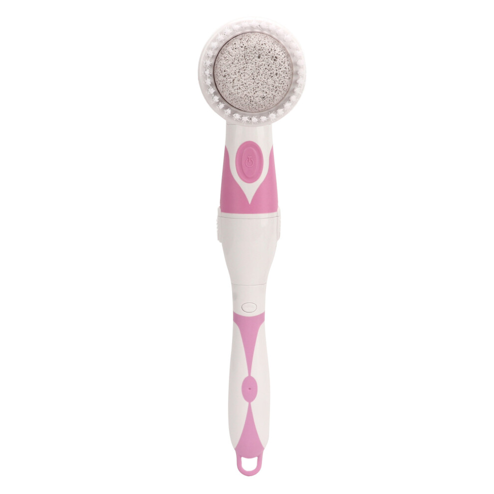 Electric Body Scrubber with Long Handle, Rotatable Soft ABS Shower Brush