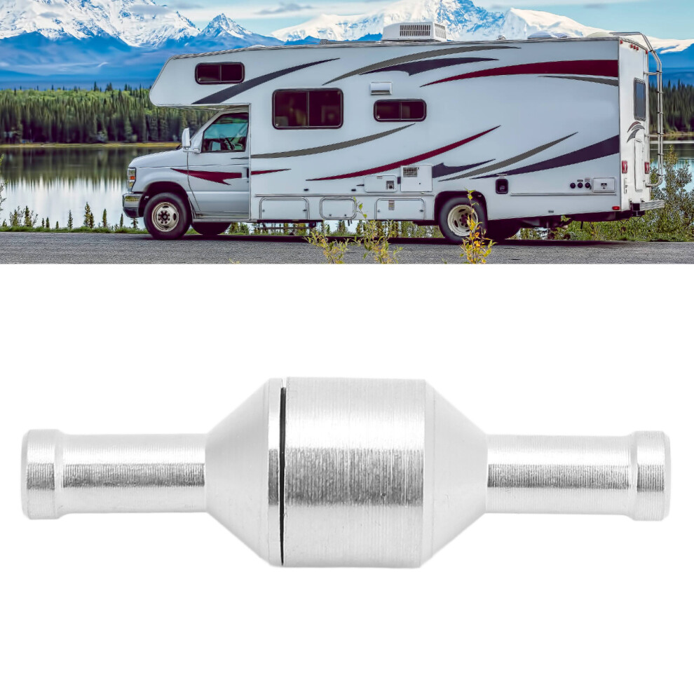 Aluminium Alloy Nonreturn Check Valve 6Mm For Water Oil Diesel Silver 4121389400406