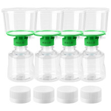 500mL Vacuum Filter Units, Filtration 0.22um Pore Size, 90mm Membrane Diameter PES Membrane Individually Packed, 4Pcs