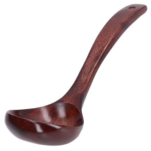 2 Stück Kampferholz-Löffel, 9 cm Breite, langer Griff 2