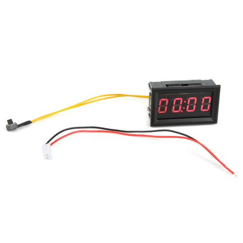 LED Digital Car Clock Red Electronic Luminous Dashboard Accessory Durable 1