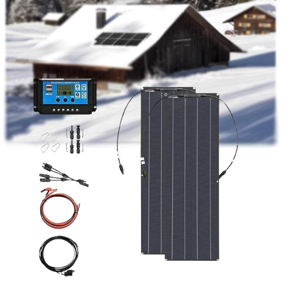 400W Flexible Solar Panel Kit Monocrystalline Efficiency Waterproof For Rv Boat Camping 9169991532868