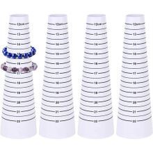 4 Pcs Bracelet Measuring Tool Set, 12-22cm Resin Bangle Sizer Mandrel, Wrist Gauge Sizing Tool for Jewelry Making