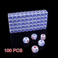 10mm White Dice Set - 100pcs for Board Games