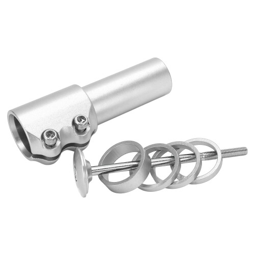 Bike Handlebar Riser Adapter for 28.6mm Fork Aluminium Alloy Silver 1