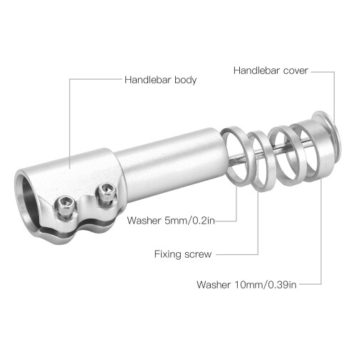 Bike Handlebar Riser Adapter for 28.6mm Fork Aluminium Alloy Silver 2