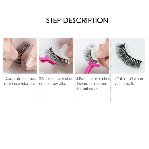 3D Self Adhesive False Eyelashes No Stimulation 02# Lightweight & Soft 2