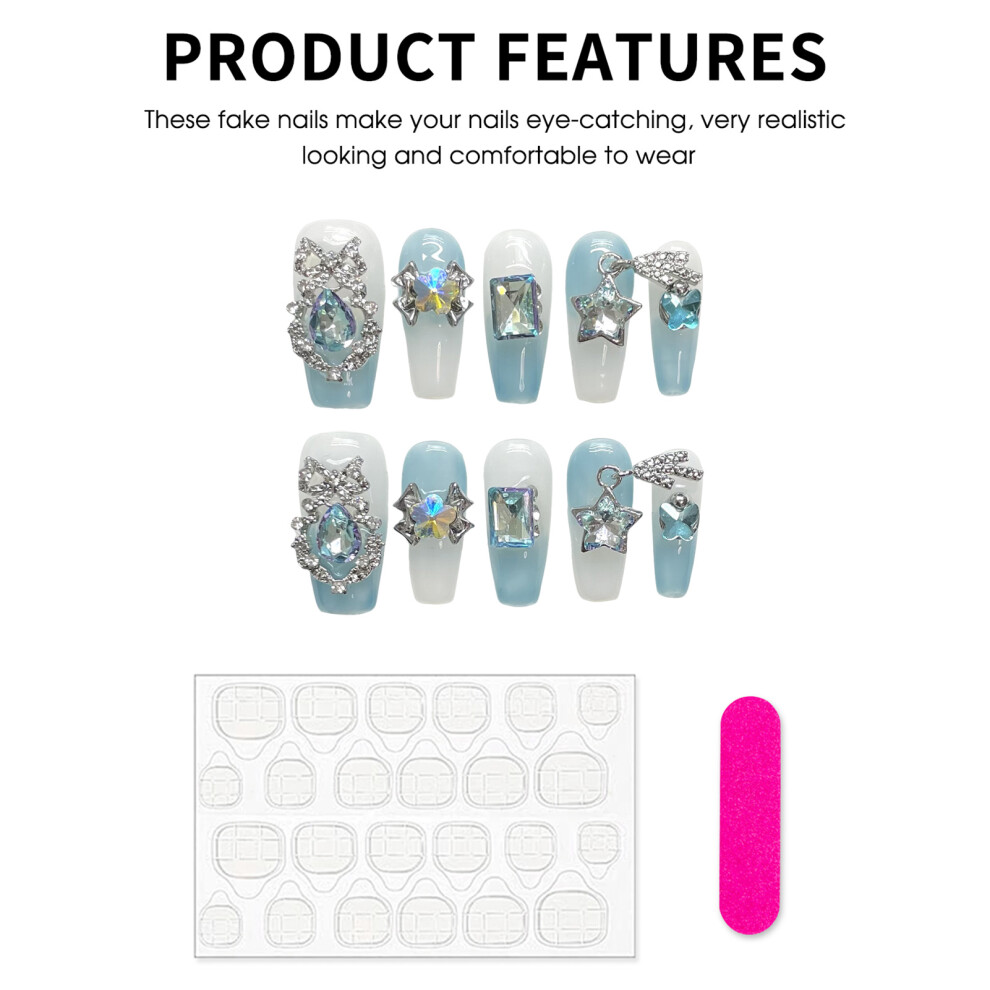Reach-Tools (S) Shiny Reusable Press-On Nails For Women Diy Manicure