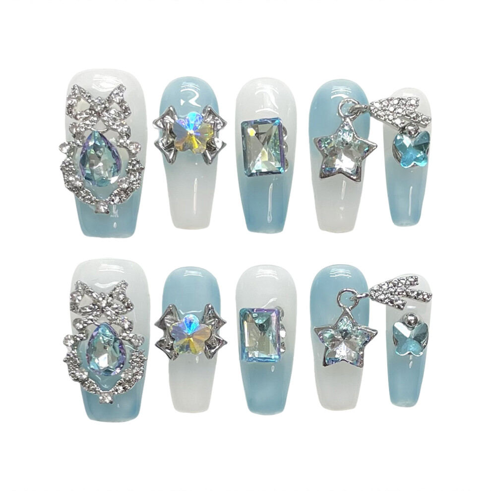 Reach-Tools (M) Shiny Reusable Press-On Nails For Women Diy Manicure