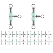 (Luminous three-pointed rotary ring 5*6 [30 pieces]) 3-Way Fishing Swivel, High-Strength Connector