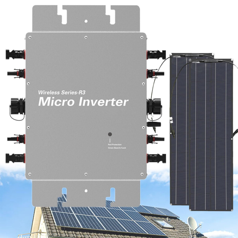 1600W Solar Grid Tie Micro Inverter Mppt Pure Sine Wave Ip65 Wifi Efficiency 120V/230V 9092120044676