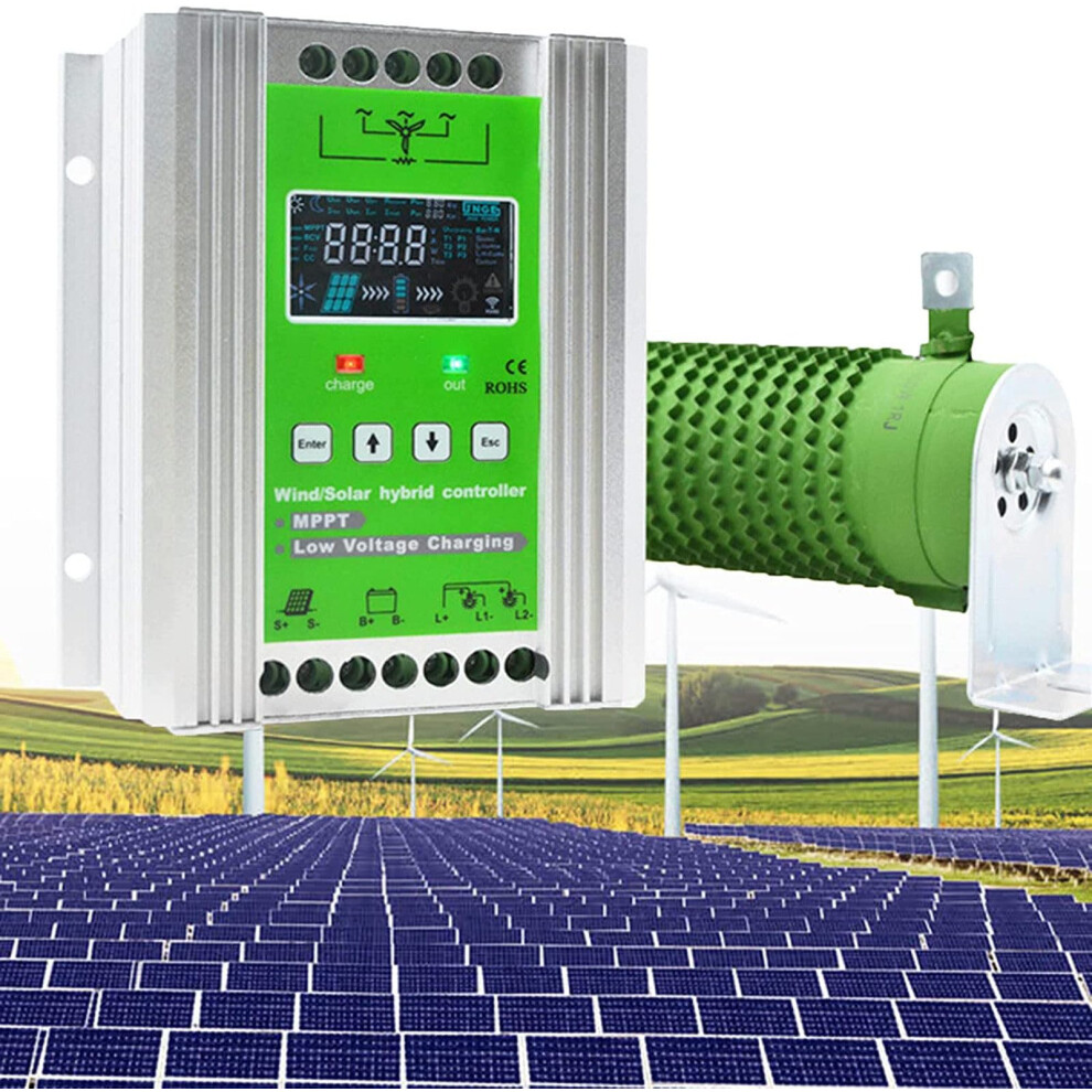 Wind Solar Hybrid Mppt Charge Controller Auto 12V/24V/48V Offgrid Lcd 6000W/8000W/10000W/12000W 9310869814573
