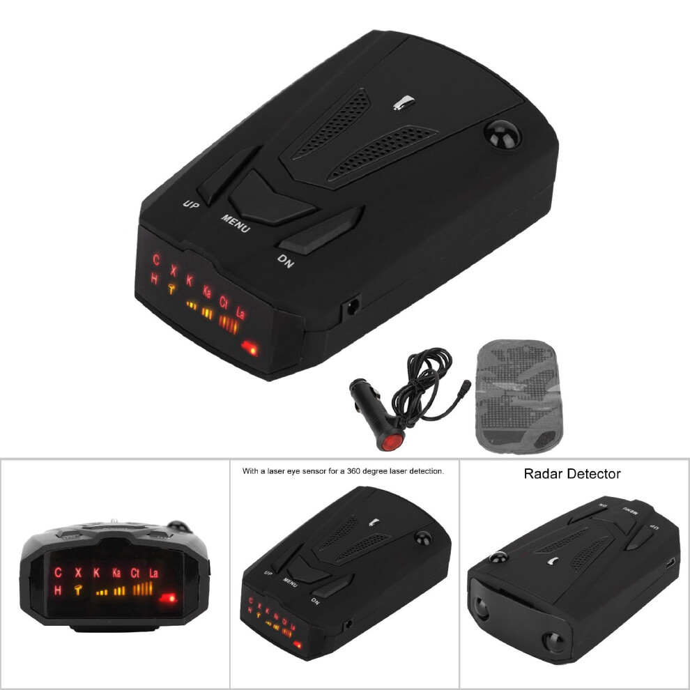 V7 Gps Car Radar Detector With 16 Frequency Bands & Speed Alerts Black 8401389402959