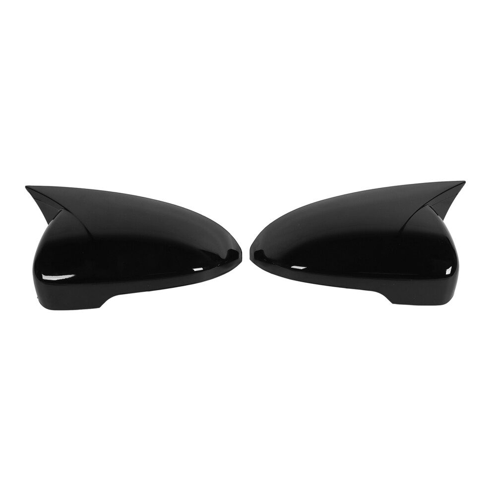 Pair Horn Shape Abs Door Mirror Covers For Hyundai Tucson 2019-2020 Black 9451389403400