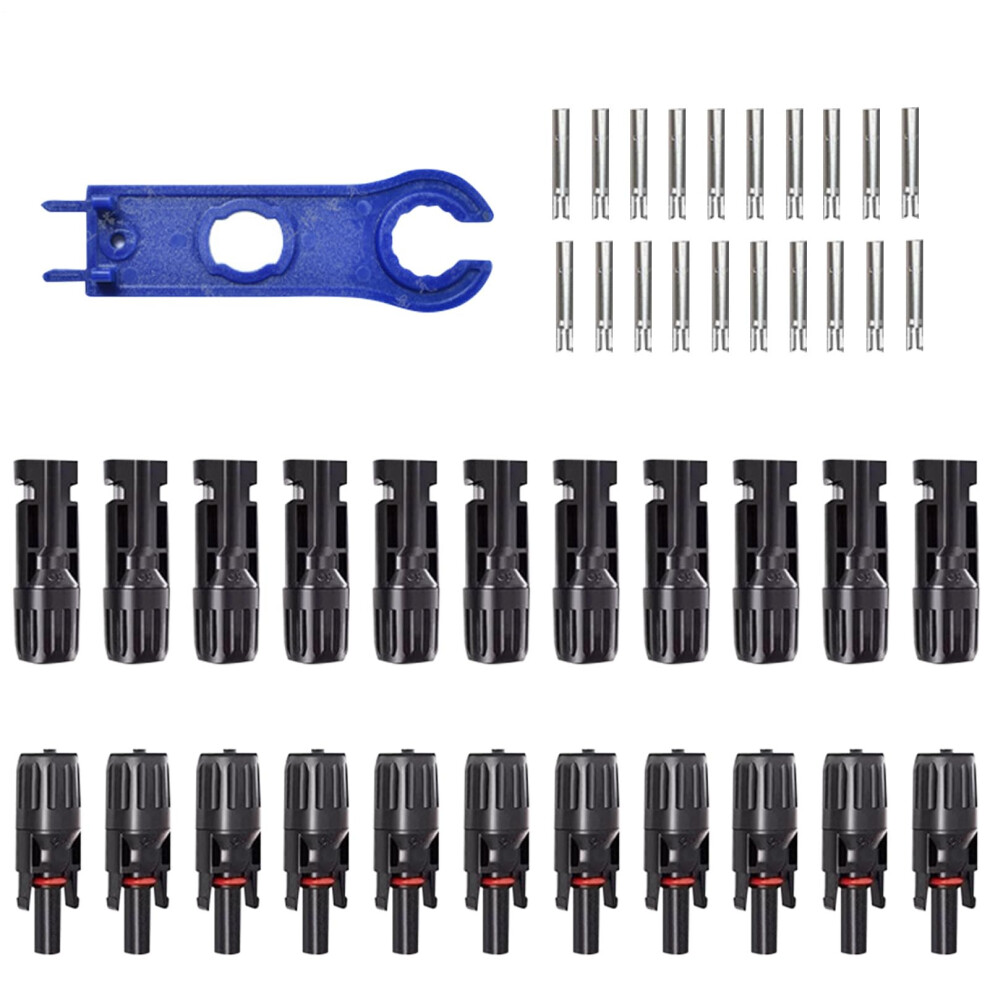 Mc4 Solar Connector Kit 10 Pairs Male Female For Solar Panel, Weatherproof Locking Seal Pv Systems 9073542559702