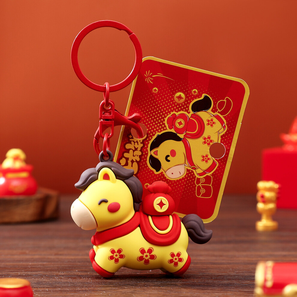 (Yellow) Lucky Horse Keychain - Cny Gift & Decor 6447105829183