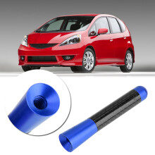 Blue 3” Carbon Fiber Short Radio Aerial Antenna for Car Enhancement