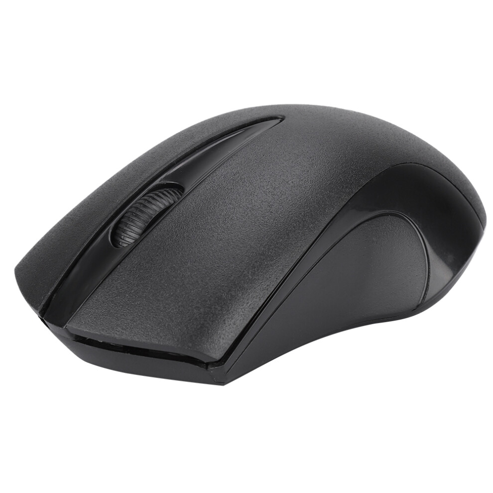 Wireless Optical Mouse Â Ergonomic, Slim, 4.32.51.5In, Usb, Black 4691389404730