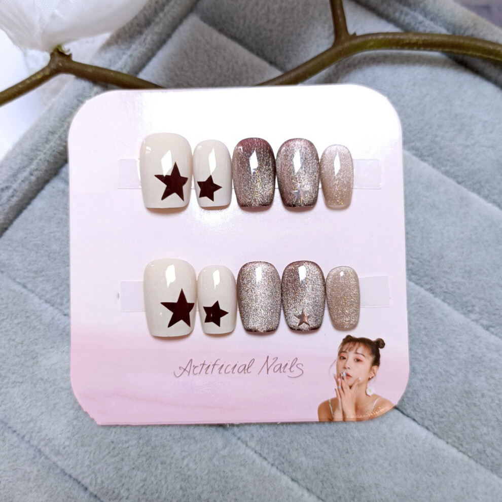 Hue-Grain (Xs) Cat Eye False Nails - Sweet & Reusable