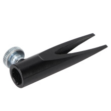 temperino per matite per sopracciglia con vite di fissaggio, in plastica resistente, nero, 1,0 mm
