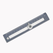 (Blue) 2-in-1 Math Compass Ruler for Students 8+