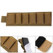 Multi-functional Tactical Shotgun Shell Pouch Khaki 6 Bullets Outdoor Ammo Holder