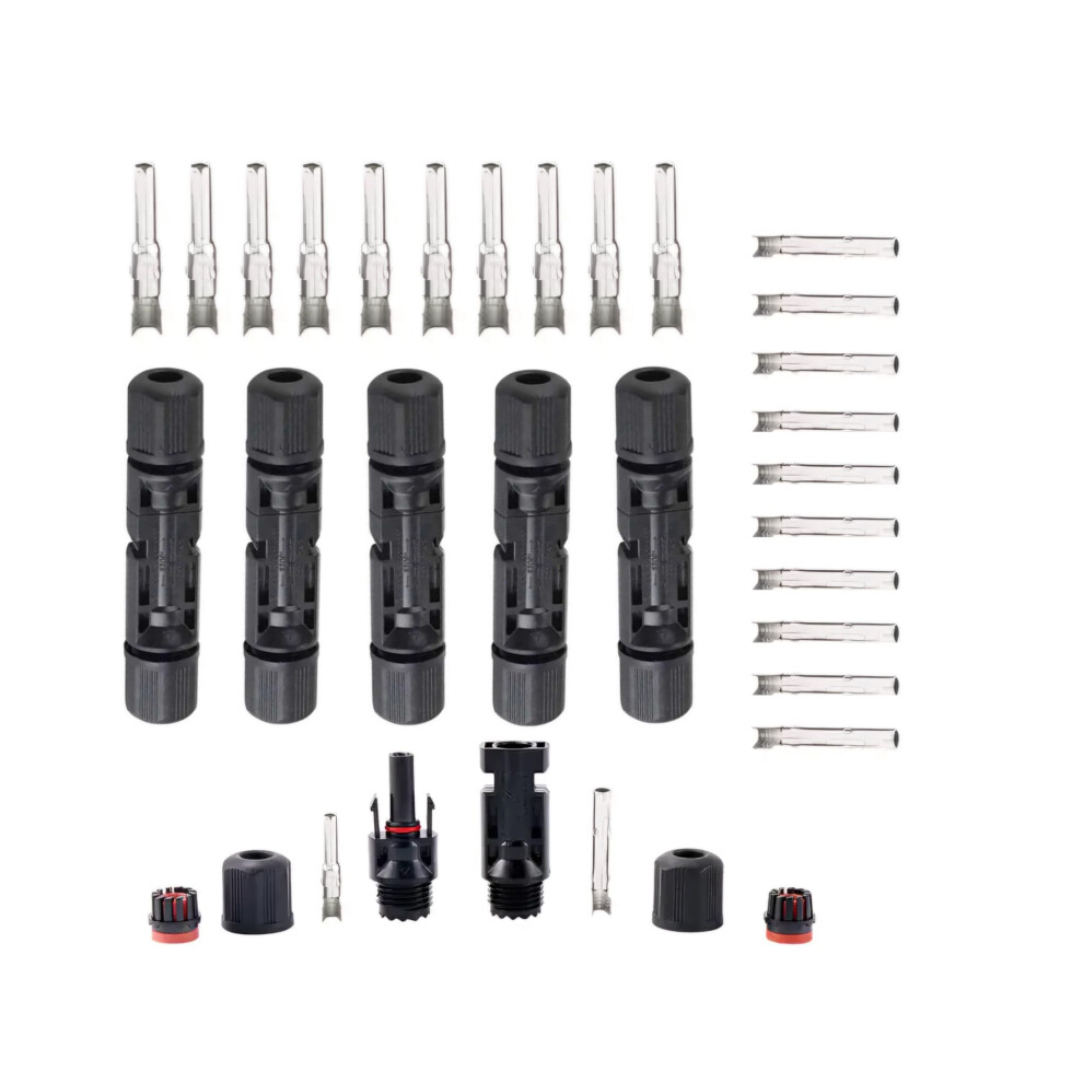 Mc4 Solar Panel Connectors 10Pcs Ip67 Waterproof 5 Pairs 8Awg For Pv Systems 9169991533926