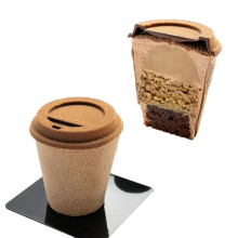 Siliconen Koffie Deksel Vormige Taartvorm - Chocolademousse & Dessert Bakgereedschap voor de Keuken, Siliconen Mal B