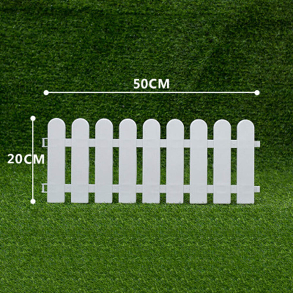 (50*20Cm) Garden White Plastic Decorative Fence Panel 6481414355919