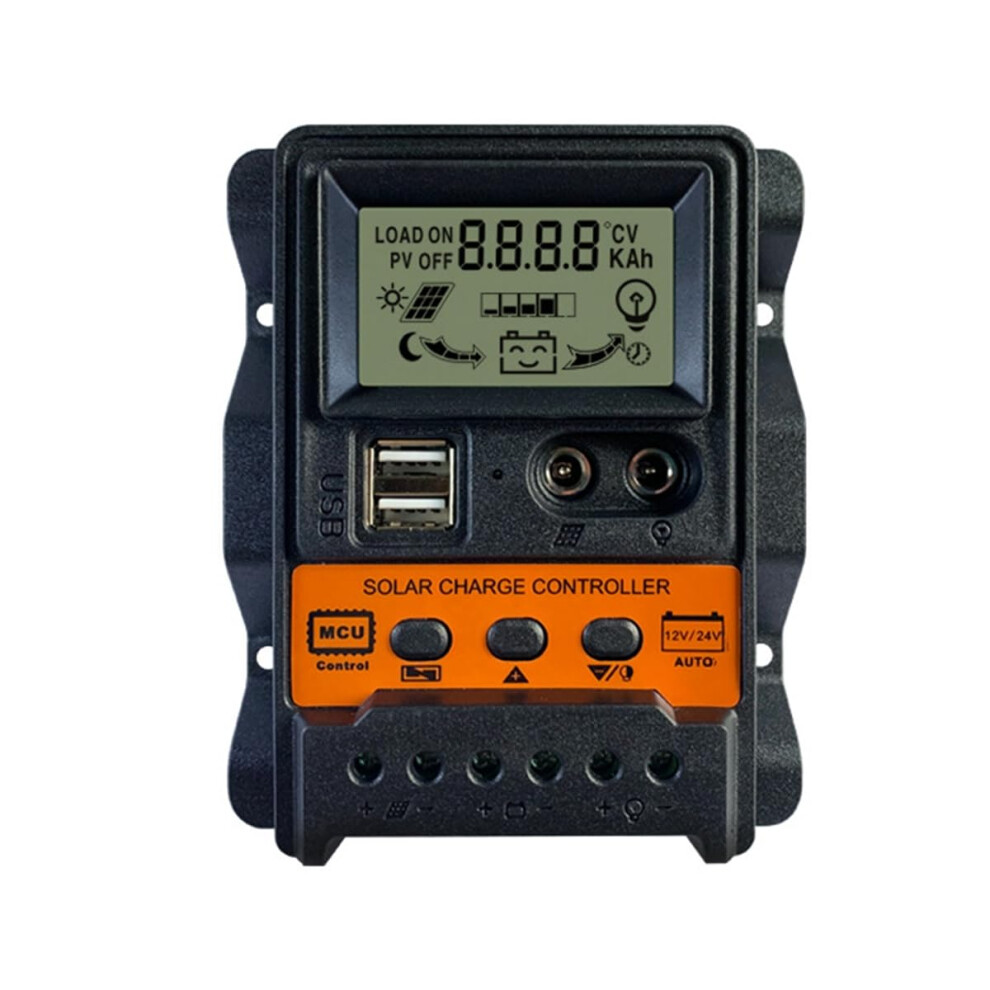 30A Solar Charge Controller 12V/24V Lcd Display Dual Usb Ports Off Grid Battery Regulator For Rv Boat 9092120045277