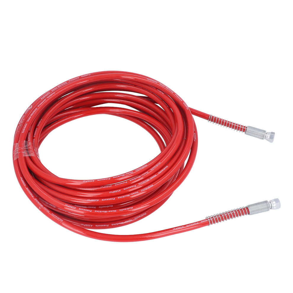 High Pressure 49.2Ft Rubber Airless Paint Sprayer Hose 1/4In Red 6951389406935