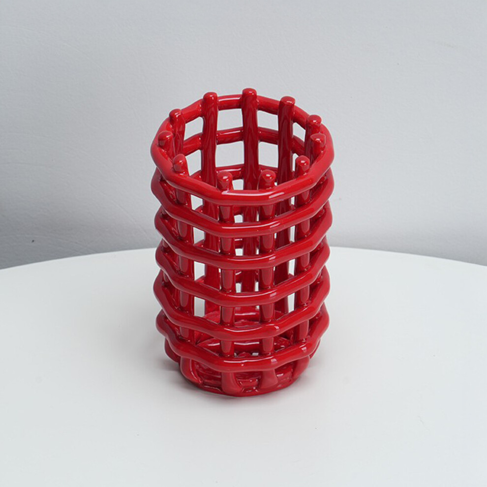 Reach-Tools Red (Toothpaste Tube ) Ceramic Toothbrush Holder For Electric & Manual Brushes