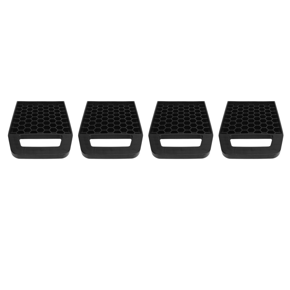 4Pcs Weatherproof Rv Jack Pad Set Anti-Slip Leveling Blocks For Camper Caravan Black 3321389407110