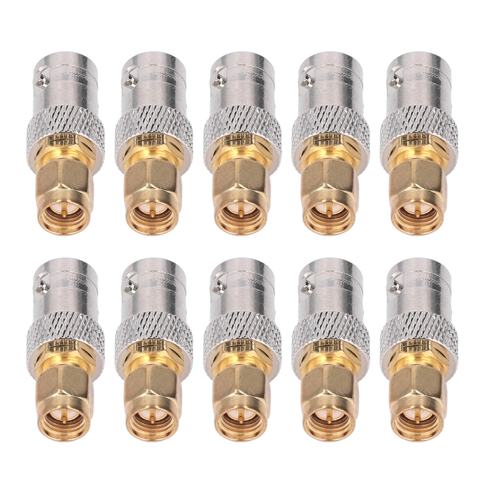 10Pcs Rf Coaxial Adapter Set: Bnc Female To Sma Male Coax Line Connectors 8711389407244