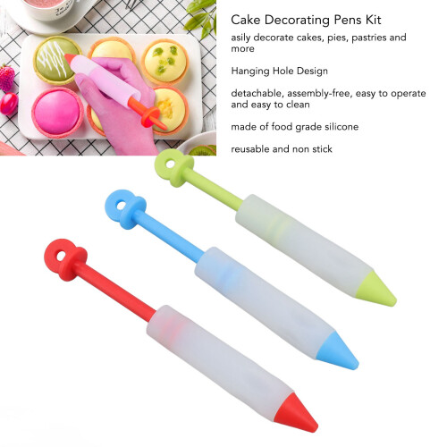 3-teiliges Kuchen-Dekorations-Stift-Set, 15 cm, 12 Muster 1