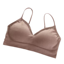 Senza cuciture Sportiva Wireless Cameo Brown in Nylon, Confortevole e di Supporto
