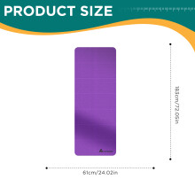 (Lavender Purple) Breite rutschfeste Yogamatte für Heim & Pilates