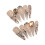 (2104 Long Teardrop, M) 10Pcs French Leopard False Nails 7