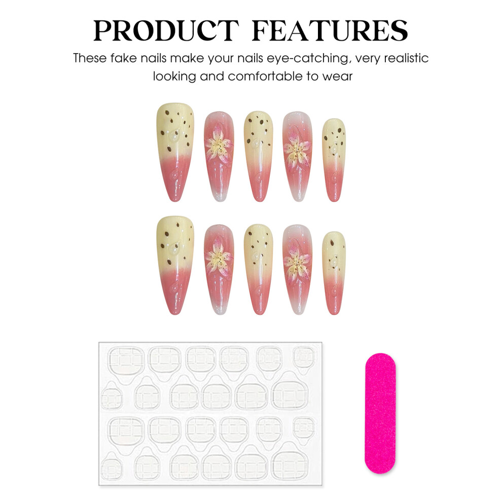 Reach-Tools (L) Reusable Pink False Nails For Nail Art