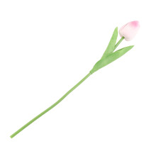 Künstliche Mini-Tulpen, PU, für Zuhause, weiß-lila