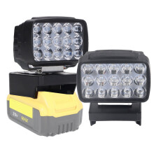 LED Work Light 15 Beads 6500K 8W 15-21V Lithium Battery Powered