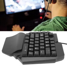 One Handed Gaming Keyboard USB RGB Backlit Compact Ergonomic Design