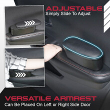 Self Adhesive Car Door Armrest + Storage Box, Plastic, Black/Beige
