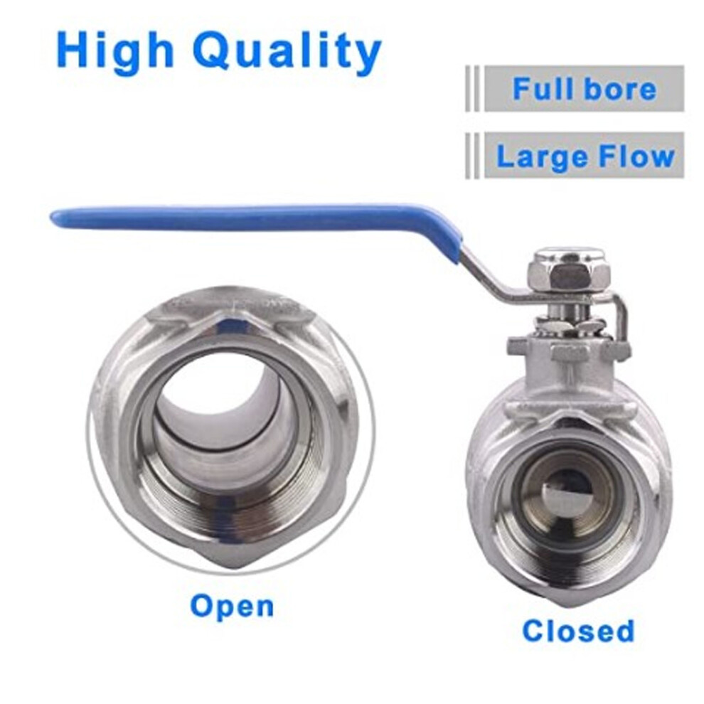 304SS 1.25in NPT Ball Valve 1000WOG