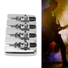 4-Saiten Metall-Gitarren-/Bass-Brücke Silber
