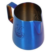 380ml Stainless Steel Milk Frother Pitcher, Blue, 8x9.5x11.5cm