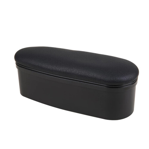 Self Adhesive Car Door Armrest + Storage Box, Plastic, Black/Beige 1