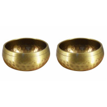 2X Bronze Meditation Bowl Tibetan Singing Bowl Set Meditation Sound Bowl Handcrafted for Healing and Mindfulness
